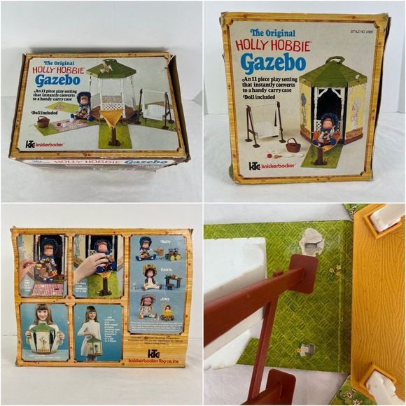 Vintage Holly Hobbie Fold Up Gazebo in Original Box Doll Only Hammock Swing - Picture 12 of 12